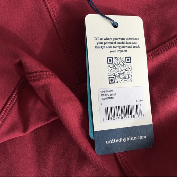 Large rose colored impact leggings - Picture 3 of 7